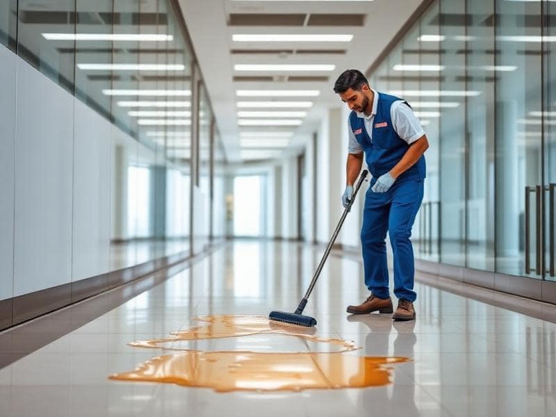 Day porter spill response and quick cleaning