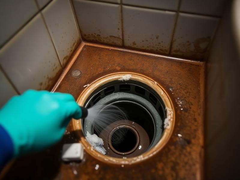 Restroom drain treatment and odor elimination