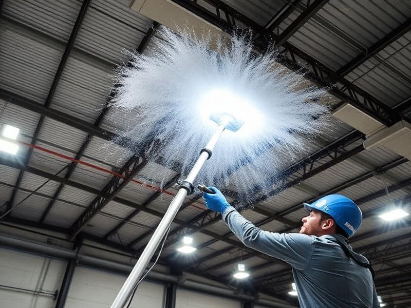 High dusting service for rafters and ceiling areas